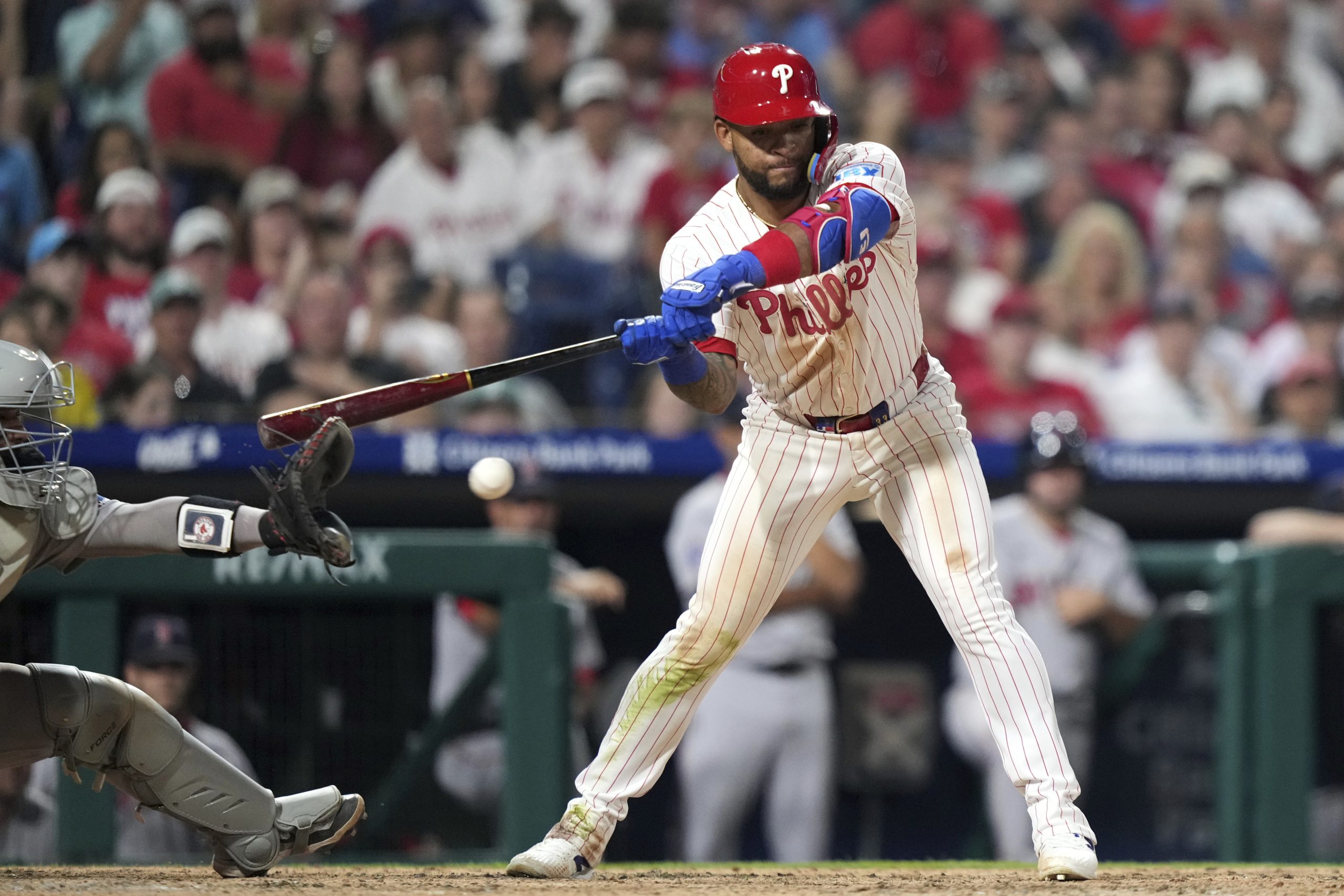 Phillies claim another wild, walk-off win on catcher’s interference with bases loaded in 10th