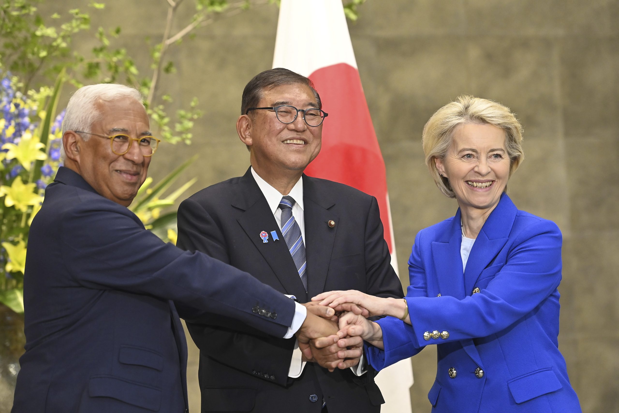 EU and Japan agree to work together to promote free trade and economic security