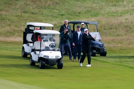 Trump golfs in Scotland as Epstein questions persist