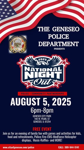 Join the 2025 National Night Out in Geneseo for Family Fun and Community Spirit on August 5, 2025