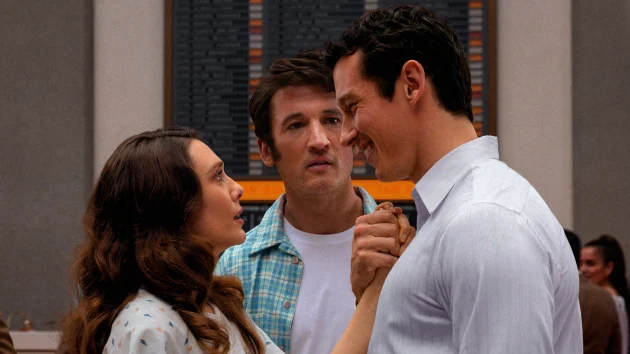 Elizabeth Olsen must pick between two husbands in ‘Eternity’ trailer