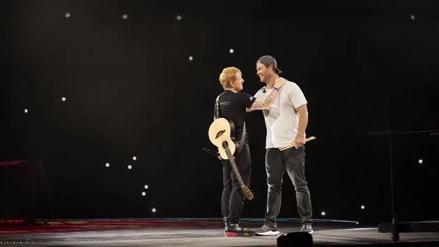 Ed Sheeran challenges Chris Hemsworth to play the drums in ‘Limitless: Live Better Now’