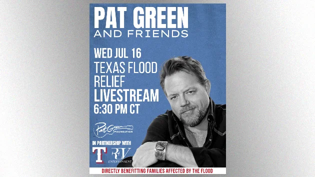 Pat Green to stage massive livestream benefit for Texas flooding victims