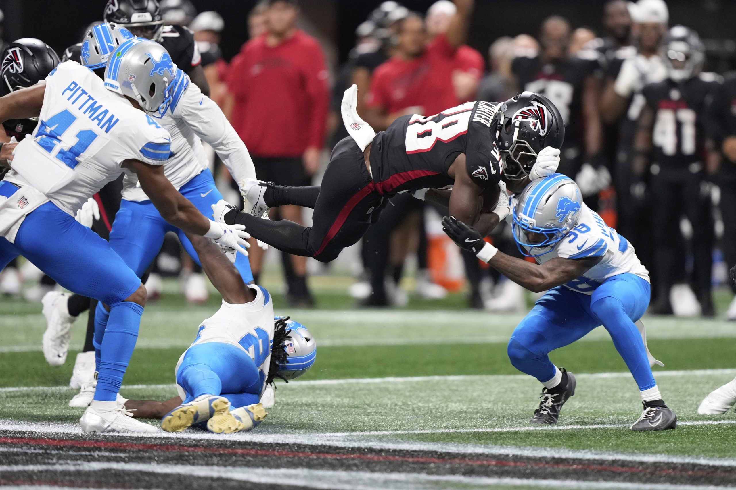 Lions-Falcons preseason game ends early after serious injury to Detroit’s Morice Norris