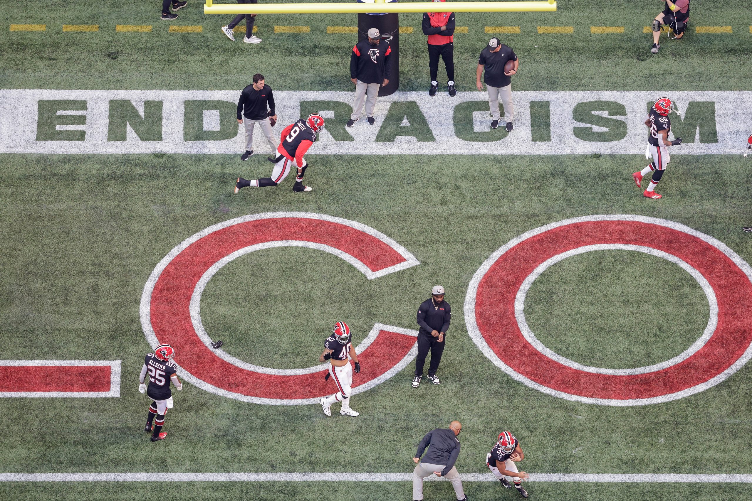 NFL teams will again stencil messages in the end zone, including ‘End Racism’ and ‘Choose Love’