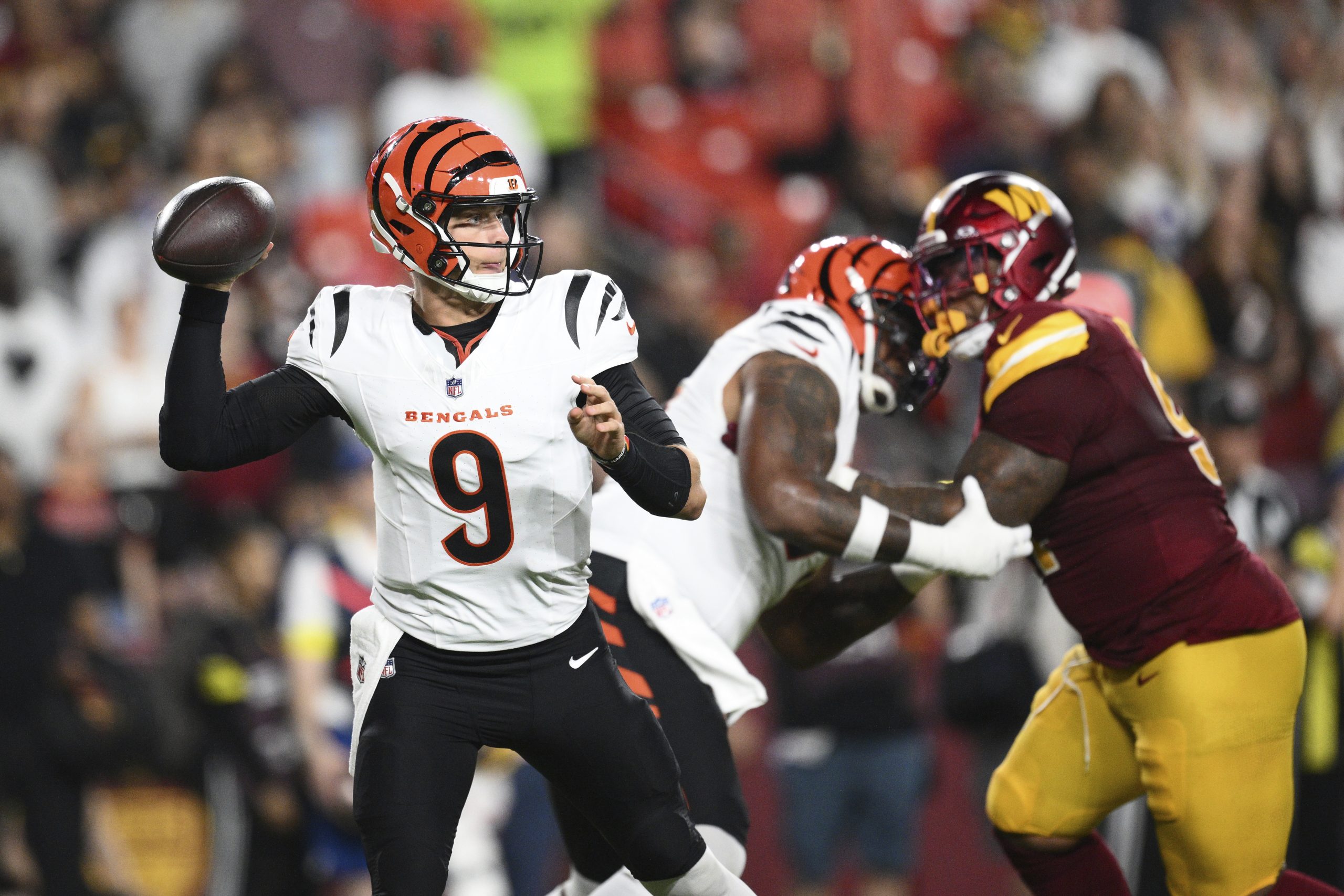 Joe Burrow directs two touchdown drives, Bengals outlast Jayden Daniels’ Commanders for 31-17 win