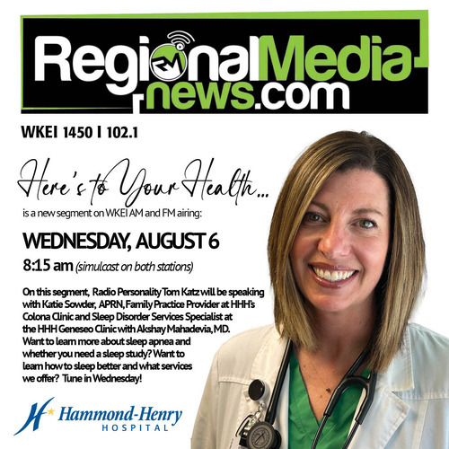 “Here’s to Your Health” with Hammond-Henry Sleep Disorder Center Specialist Katie Sowder on Wake Up Tri-Counties