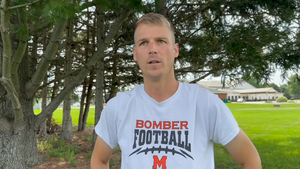 Coach Tanner Horrell recaps day one on the field as the Bombers kick off the 2025 football seasonCoach Tanner Horrell re…
