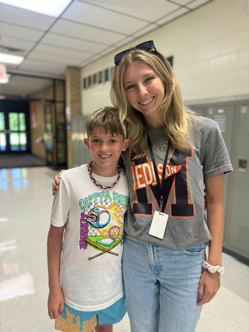 Miss Griffith has worked with this student at a daycare since he was a baby. Now he is here at Edison with Miss Griffith…