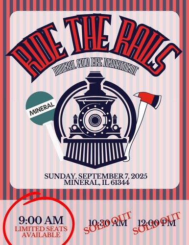 Antique Train Ride Tickets Selling Fast for Mineral Gold Fire Department Fundraiser on September 7, 2025