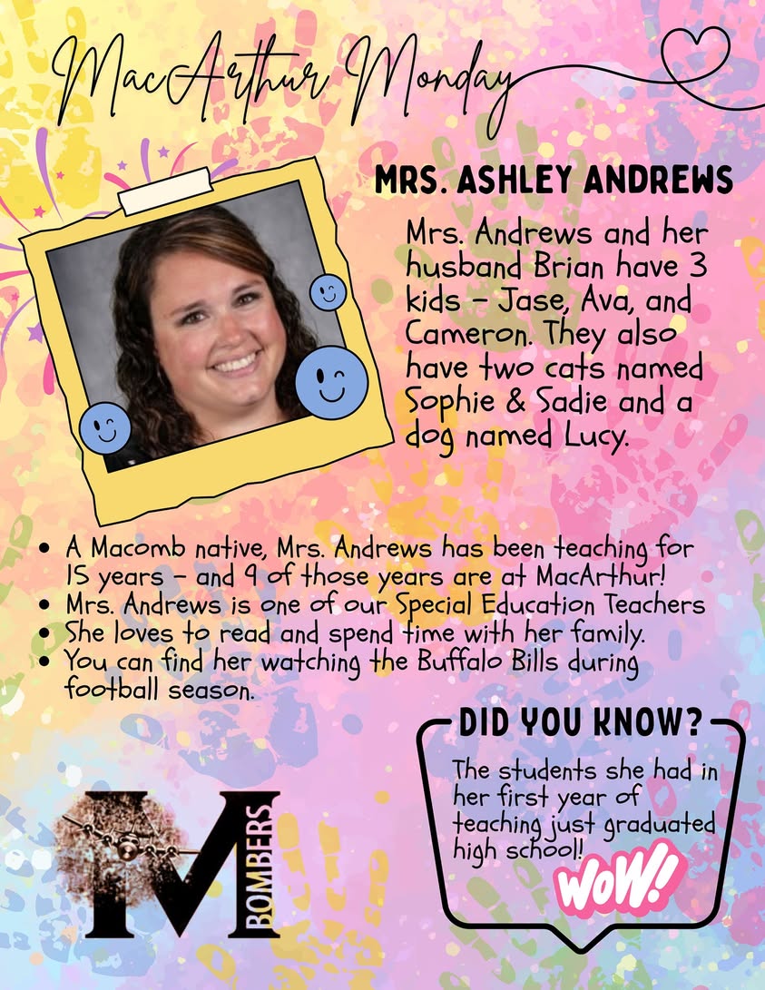 It’s Meet the Staff Monday at MacArthur Early Childhood Center! #mac185