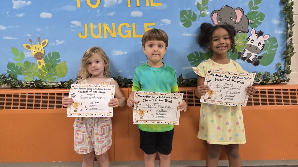 MacArthur Early Childhood Center would like to congratulate our students of the week! These kiddos were kind, helpful, a…