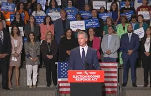 Newsom files FOIA request on border patrol’s appearance