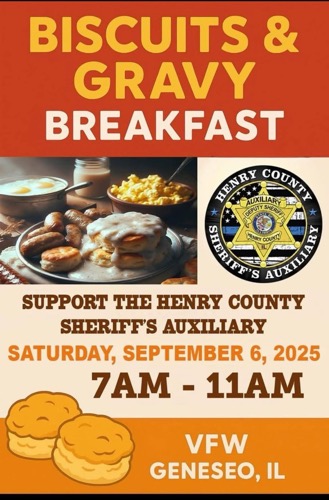 Enjoy Breakfast and Support the Henry County Sheriffs Auxiliary on September 6