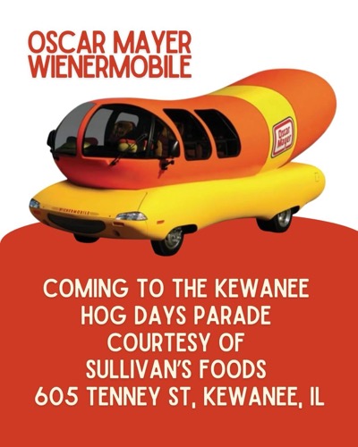 Oscar Mayer Wienermobile Joins the Kewanee Hog Days Parade Alongside Sullivan’s Foods Associates
