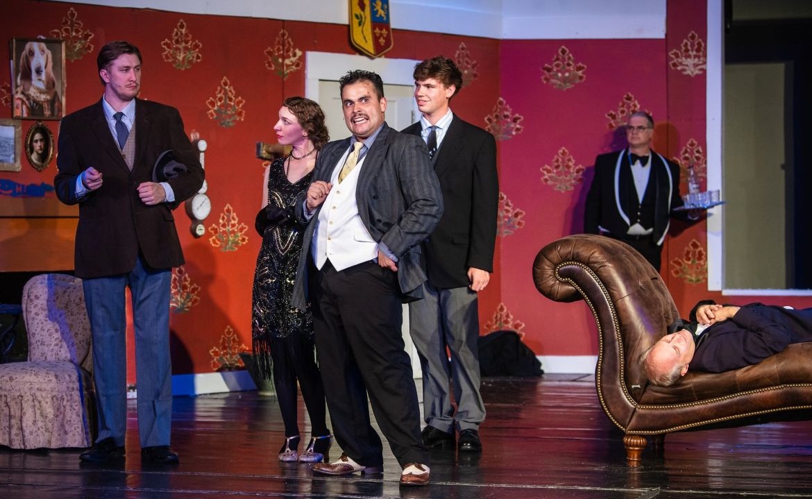 Mayhem on the Disoriented Express: “The Play That Goes Wrong,” at the Spotlight Theatre through August 17
