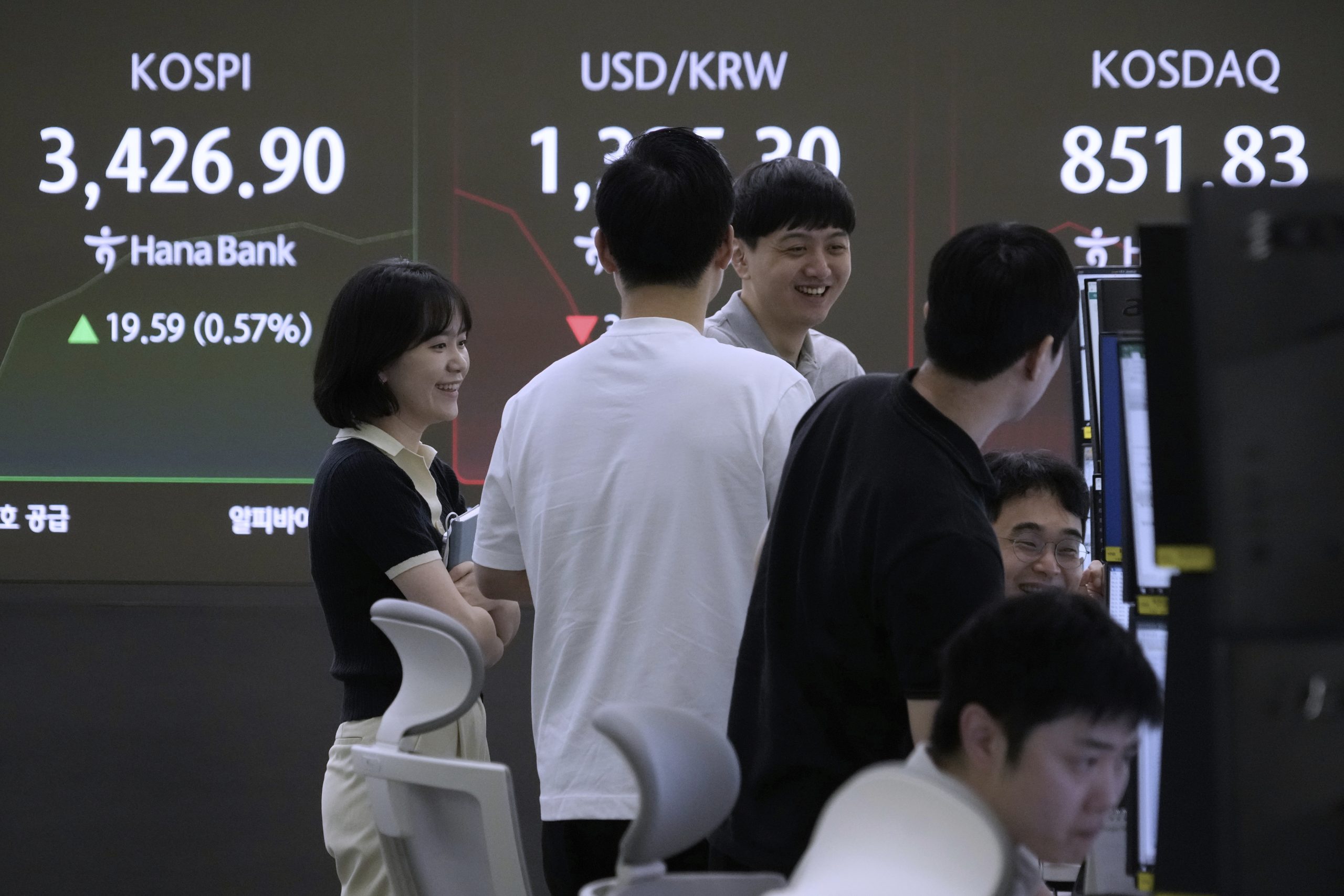 Asian shares trade mixed after Wall Street sets new records