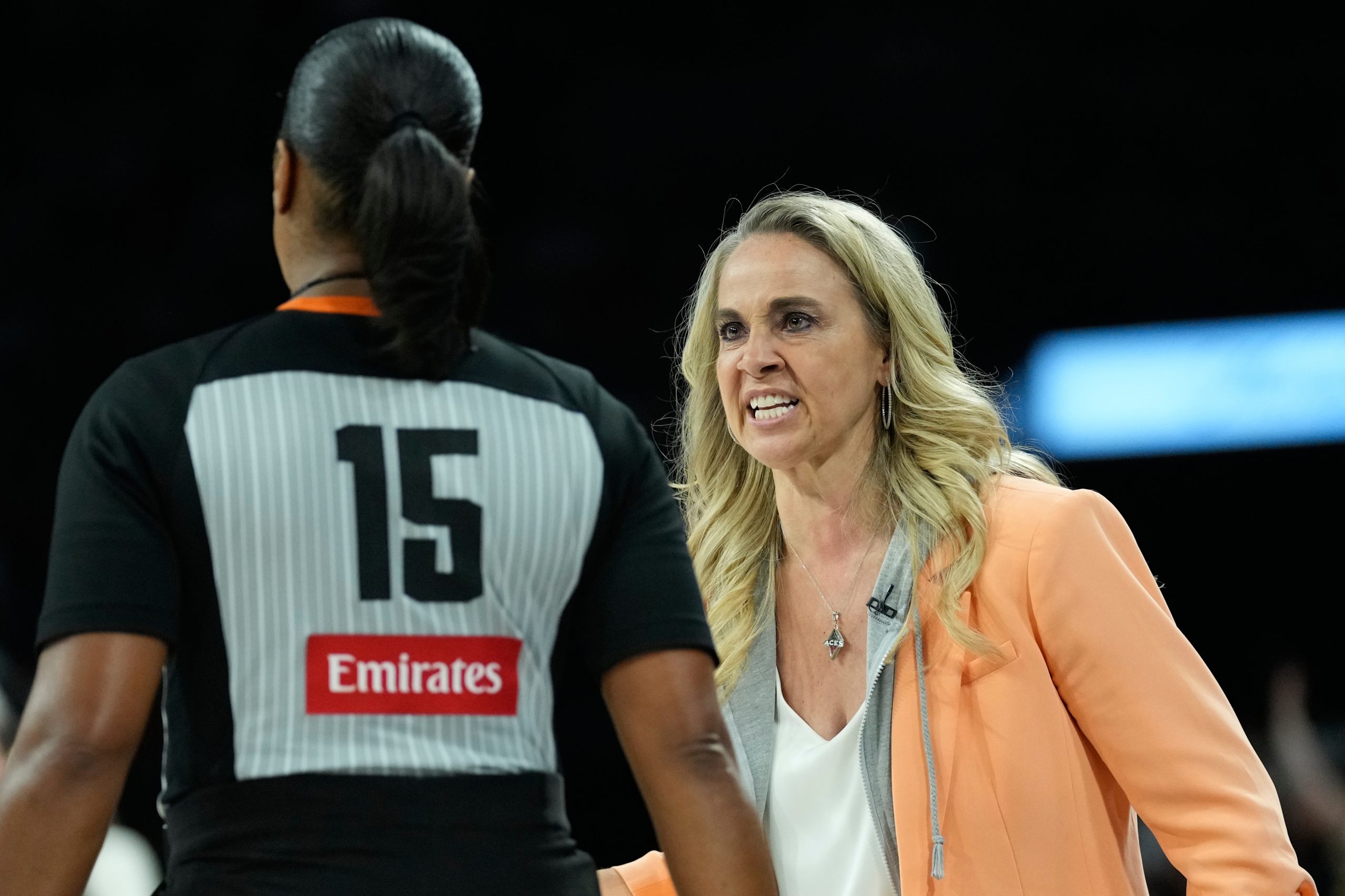 Aces coach Becky Hammon slams officiating after physical Game 2 win over Fever