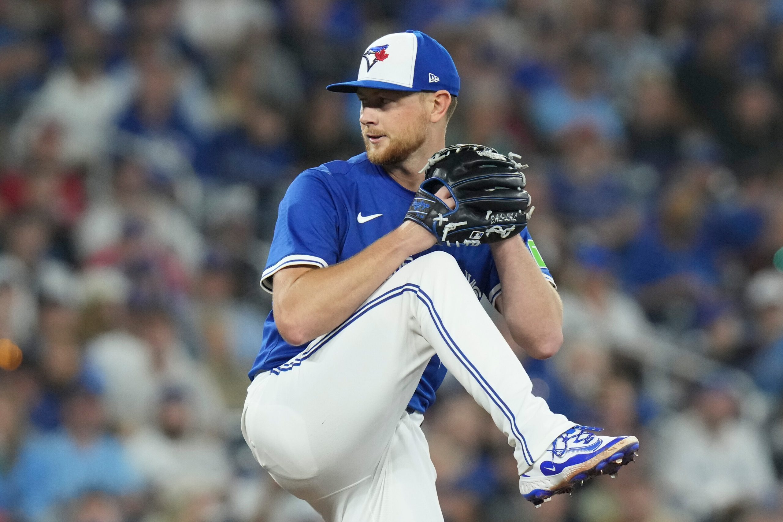 Three Blue Jays pitchers combine for six perfect innings before Boston’s Duran doubles in seventh