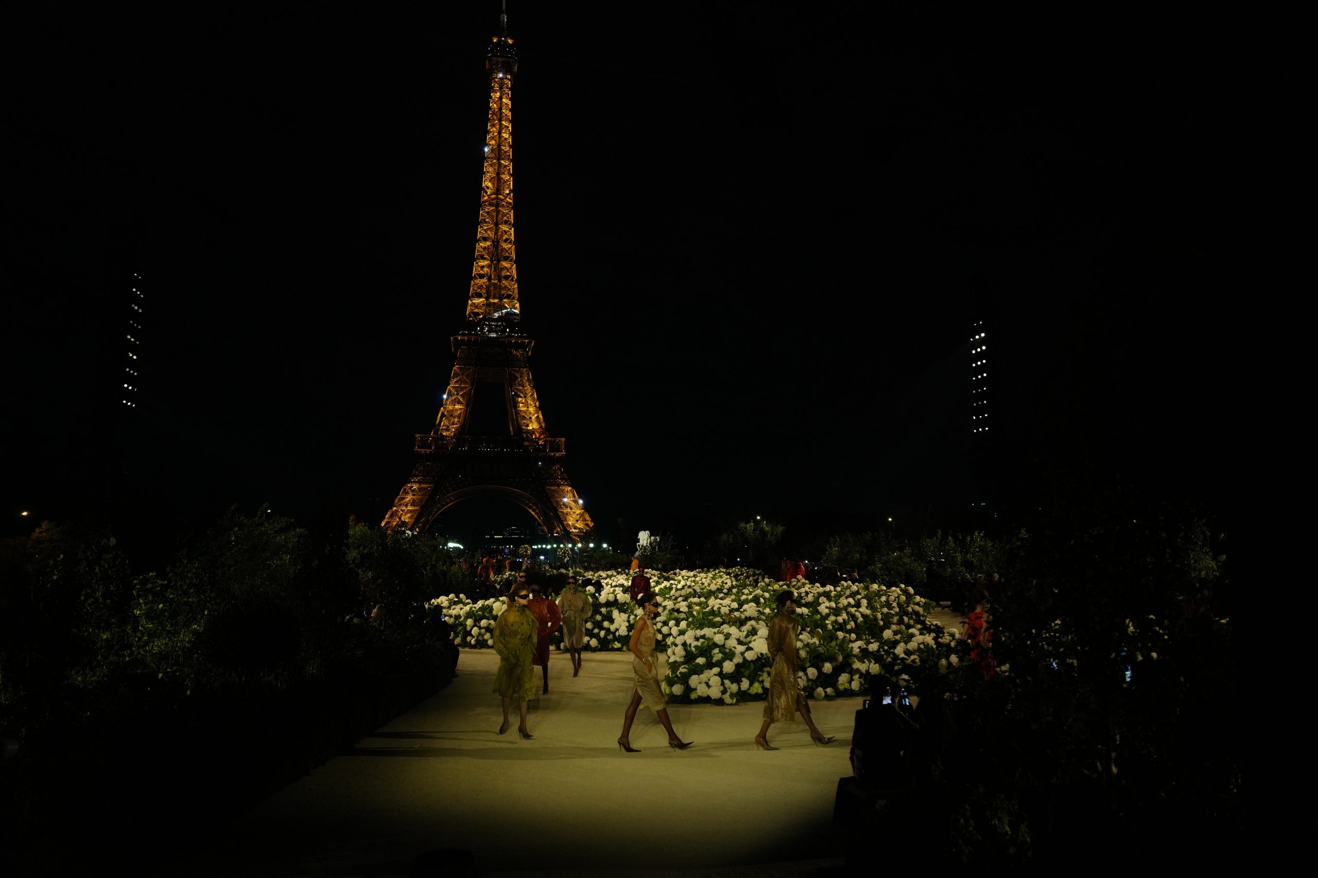 Saint Laurent blooms with oversized drama and ’80s power at Paris show