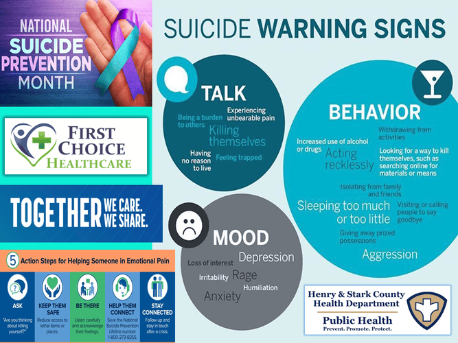 Henry and Stark Health Departments Promote Suicide Prevention and Mental Health Resources This September