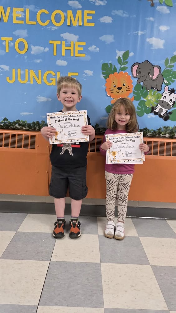 MacArthur Early Childhood Center would like to congratulate our afternoon students of the week! These kiddos were kind,…