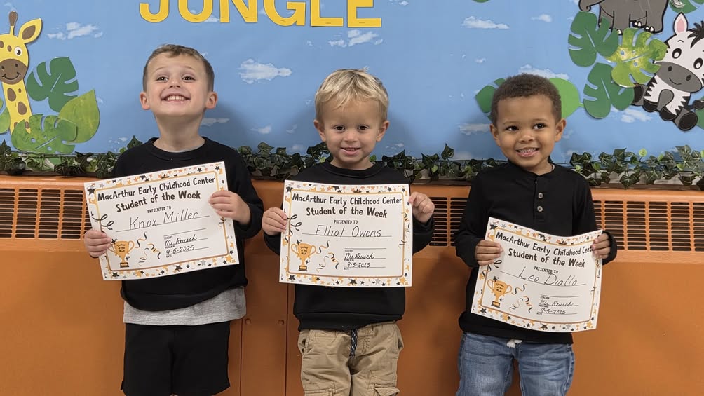 MacArthur Early Childhood Center would like to congratulate our morning students of the week! These kiddos were kind, he…