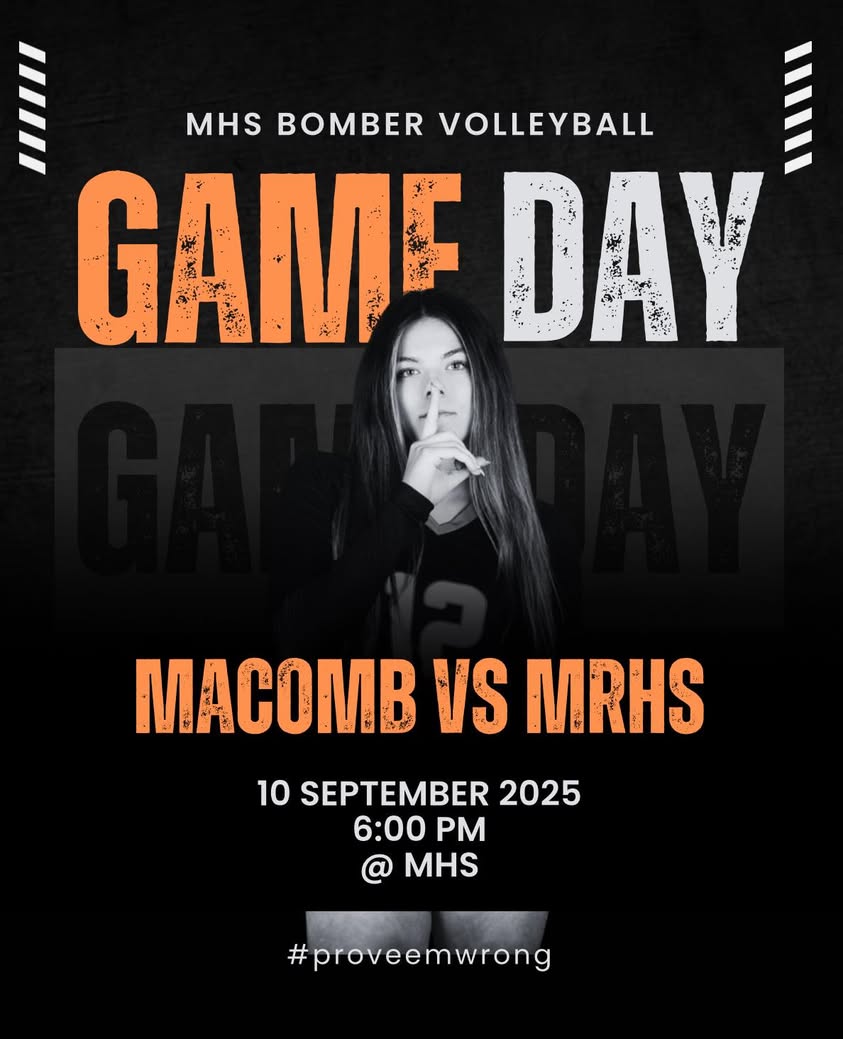 LET’S GO BOMBERS!!! 🏐The Bombers take on Monmouth/Roseville tonight for their first home game of the season! JV plays a…