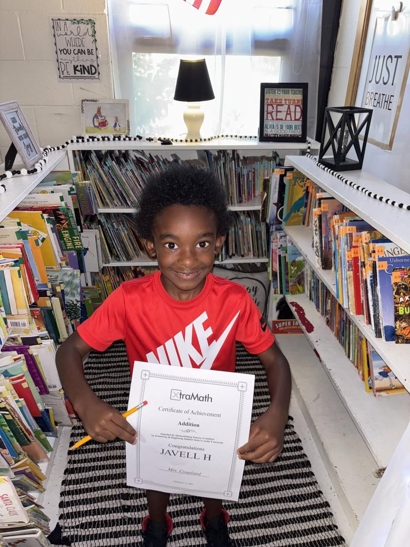 JaVell has mastered his addition facts in Xtra Math!