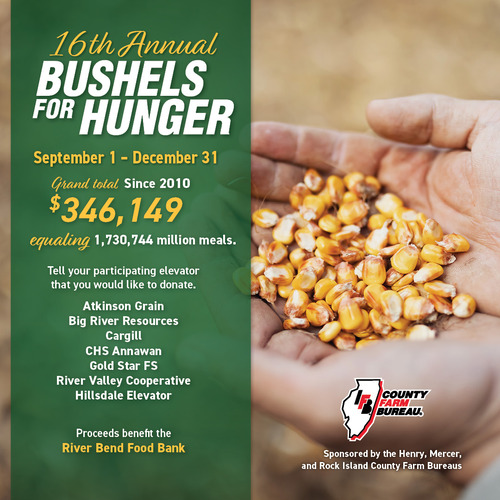 The 16th Annual Bushels for Hunger Invites Farmers to Donate Grain and Support Local Food Banks