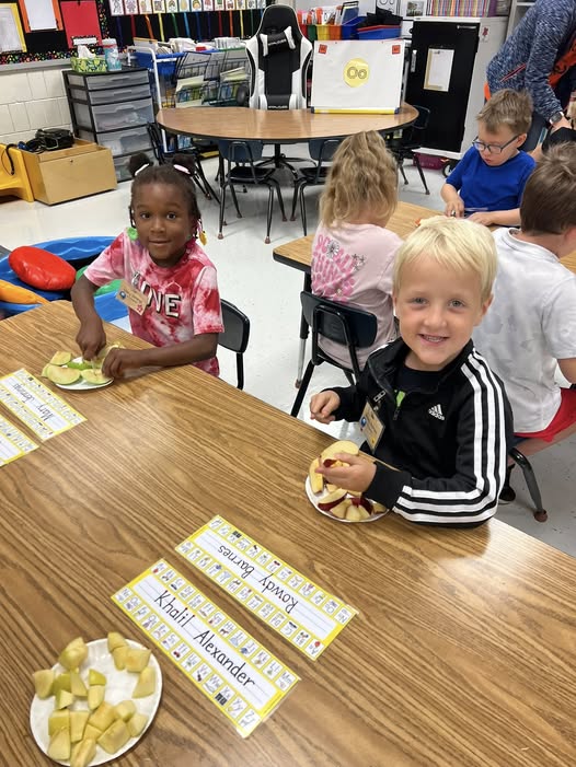 Mrs. Protsman’s class had fun making applesauce today.
