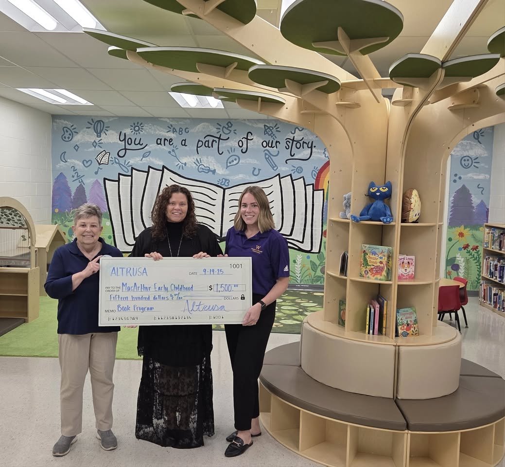 A huge thank you to Altrusa International of Macomb for generously donating $1,500 to the MacArthur Early Childhood Cent…