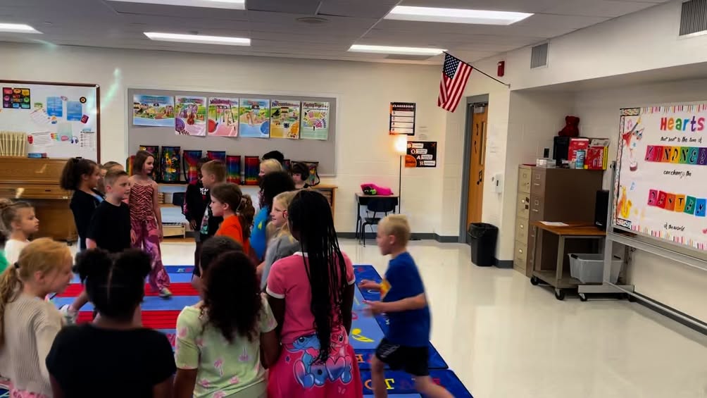 Ms. Stufflebeam’s class demonstrated the form of the song Rocky Mountain through movement. #MAC185 #edisonbombers #music