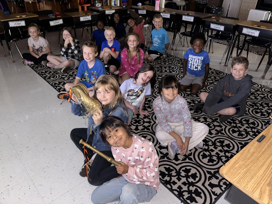 Mrs. Coupland’s class is proud to have earned the golden shoe for P.E. And the golden recorder for music