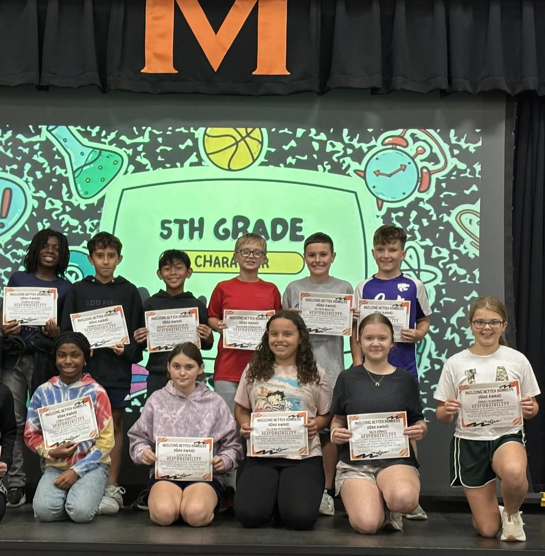 5th grade character awards for “RESPONSIBILITY” Congratulations kiddos!! We are so PROUD of you! #MAC185 #edisonbombers