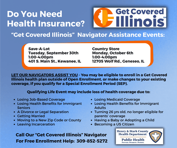 Get Covered Illinois Offers In Person Health Insurance Help in Kewanee and Geneseo