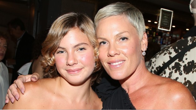 Pink and daughter Willow join Hugh Jackman onstage at New York’s Radio City Music Hall