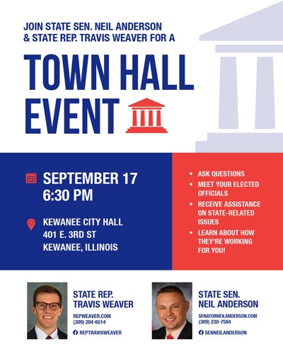 Kewanee Town Hall Offers Community Forum with Local Lawmakers on September 17, 2025
