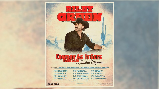 Riley Green’s 2026 tour will be ‘Cowboy As It Gets’