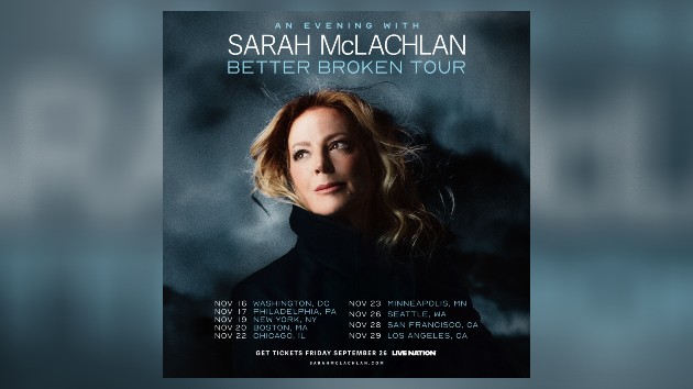 Sarah McLachlan announces Better Broken Tour for November