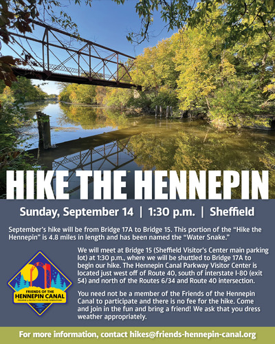 Join the Free Water Snake Hike with Friends of the Hennepin Canal September 14, 2025