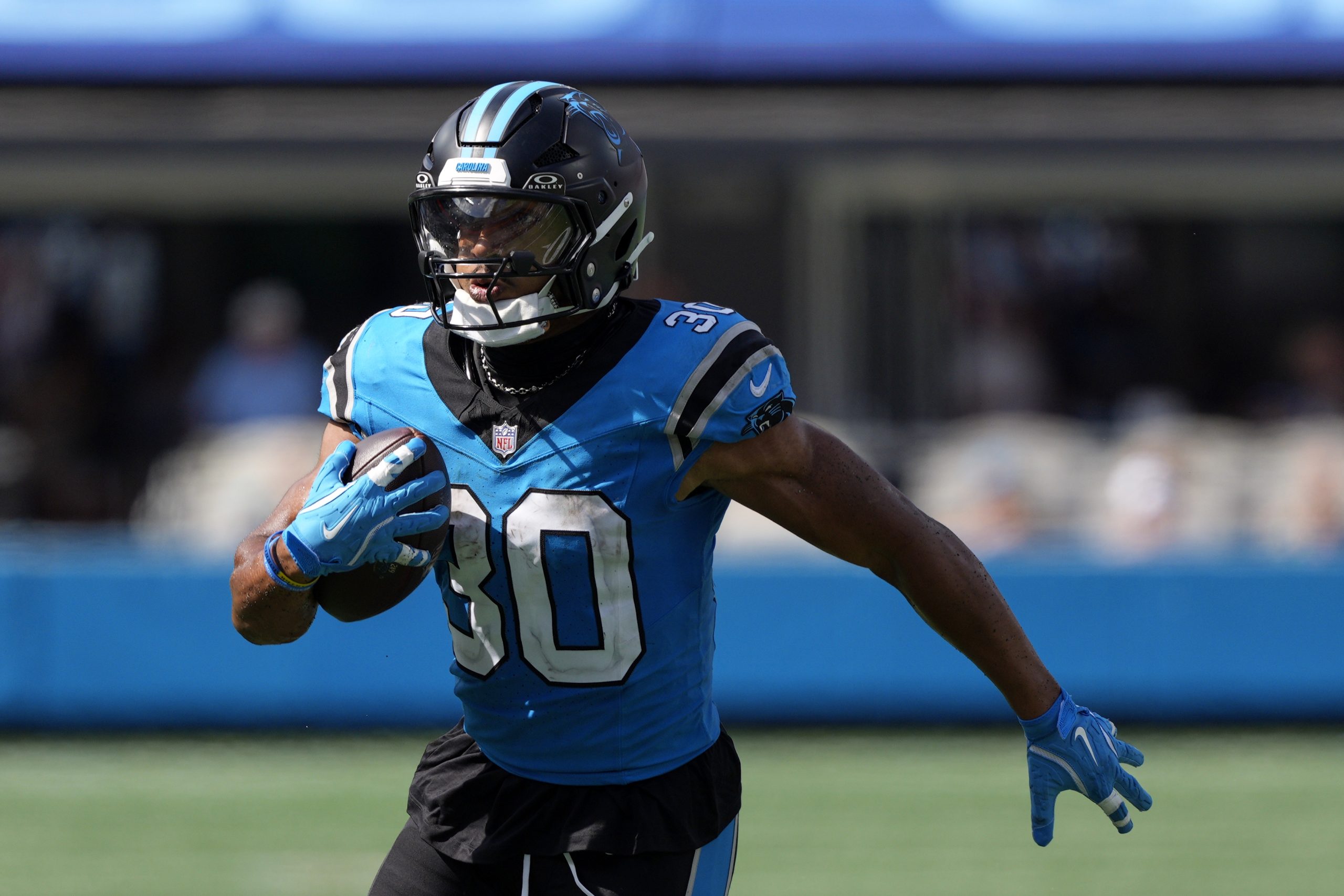 Panthers RB Chuba Hubbard out vs. Miami with calf injury, Rico Dowdle to start, AP source says