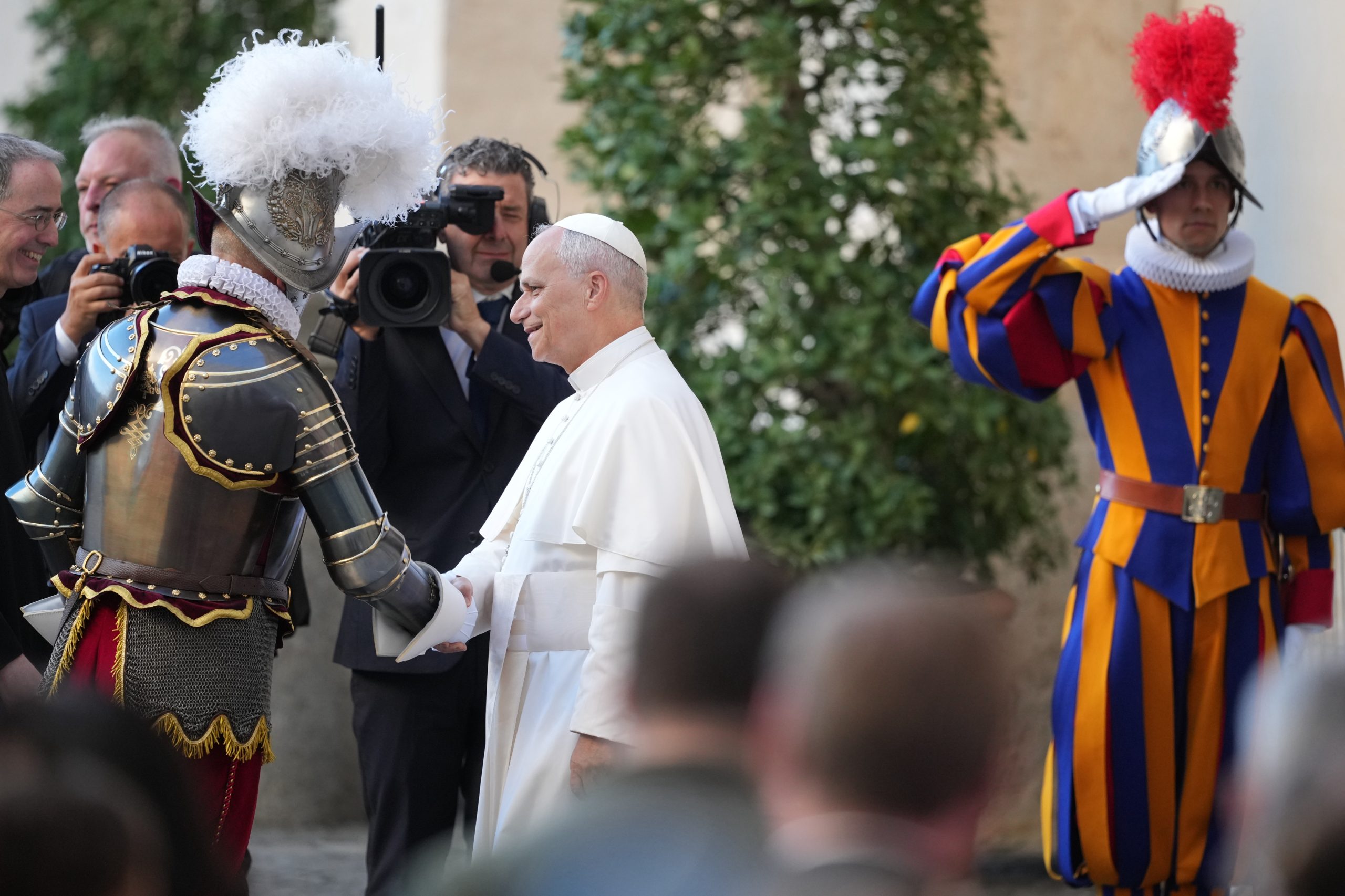 Pope lends star power to Swiss Guards swearing-in ceremony as his army struggles to find recruits