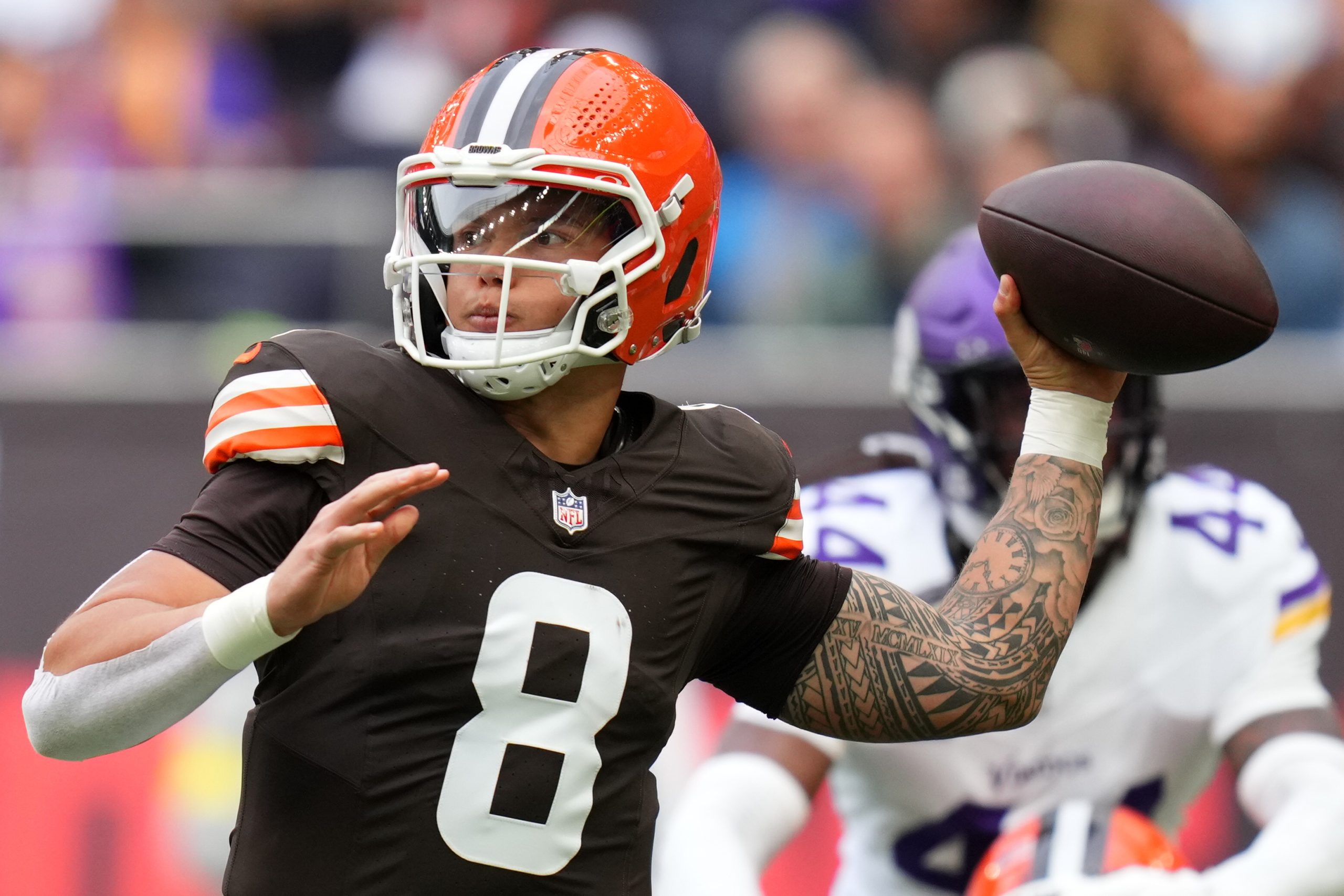 Dillon Gabriel leads two scoring drives as Browns lead Vikings in rookie QB’s first NFL start