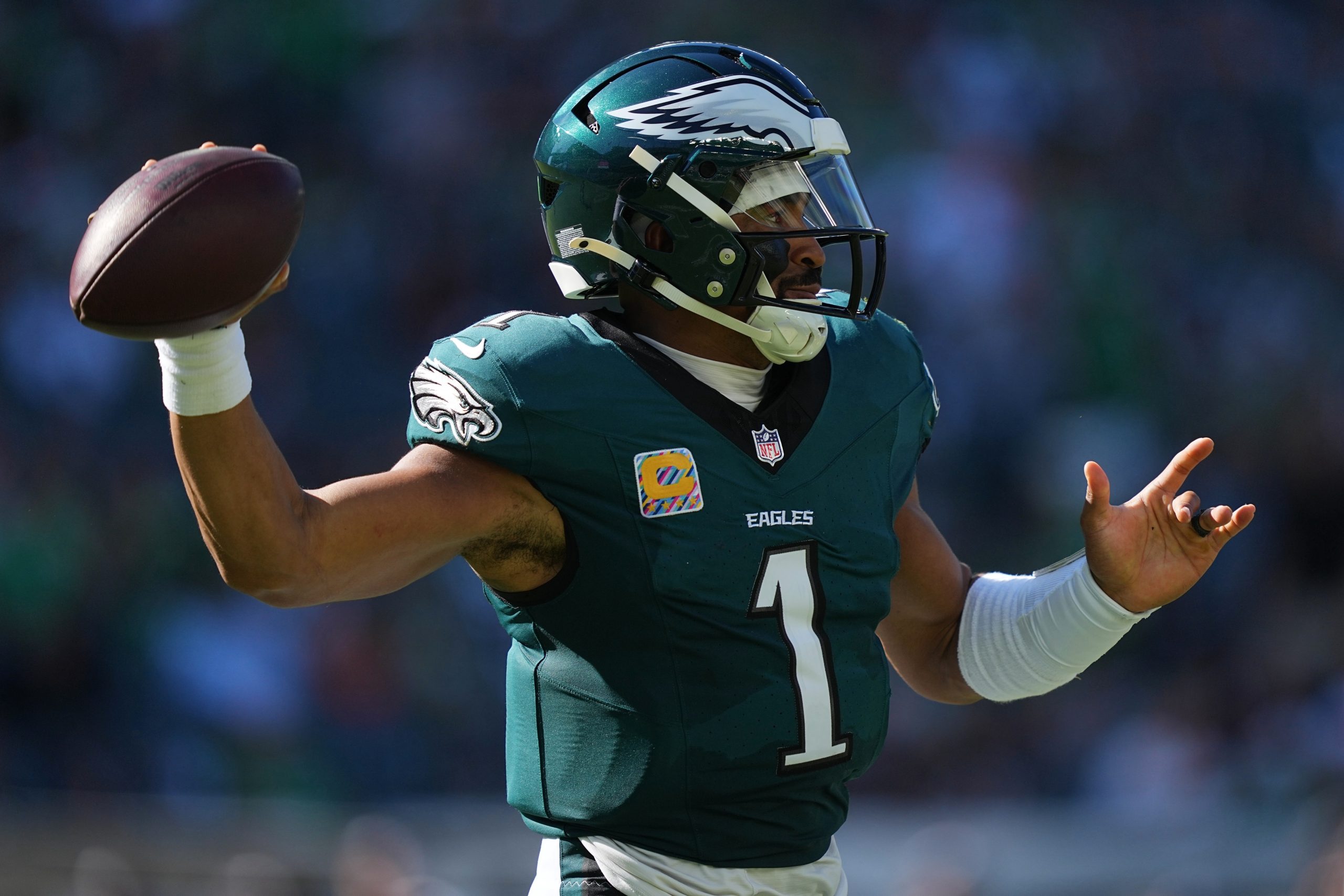 Eagles’ offensive woes continue as Broncos hand Super Bowl champs their first loss
