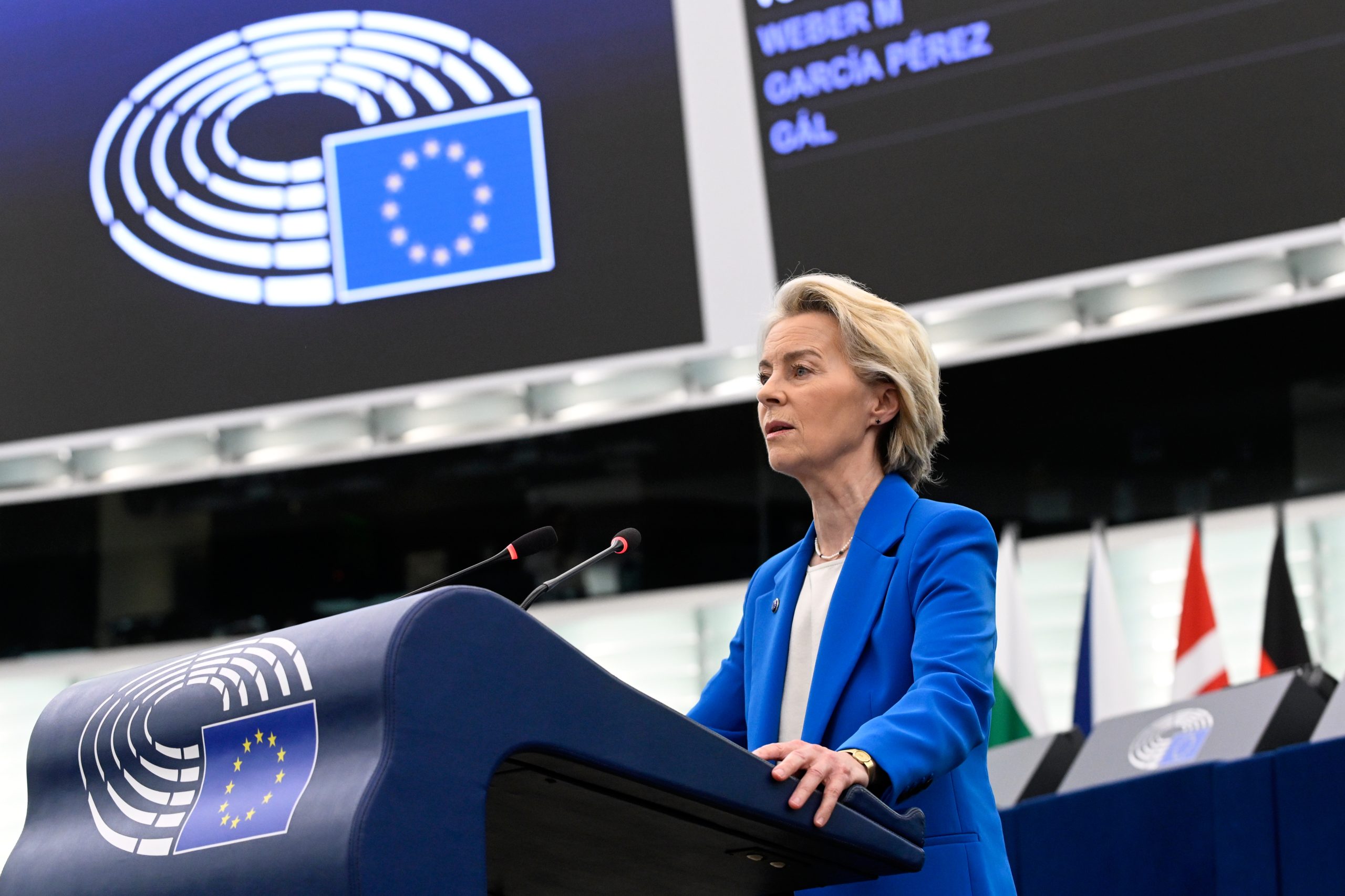 EU chief von der Leyen faces more confidence votes this week. She’s almost certain to win again