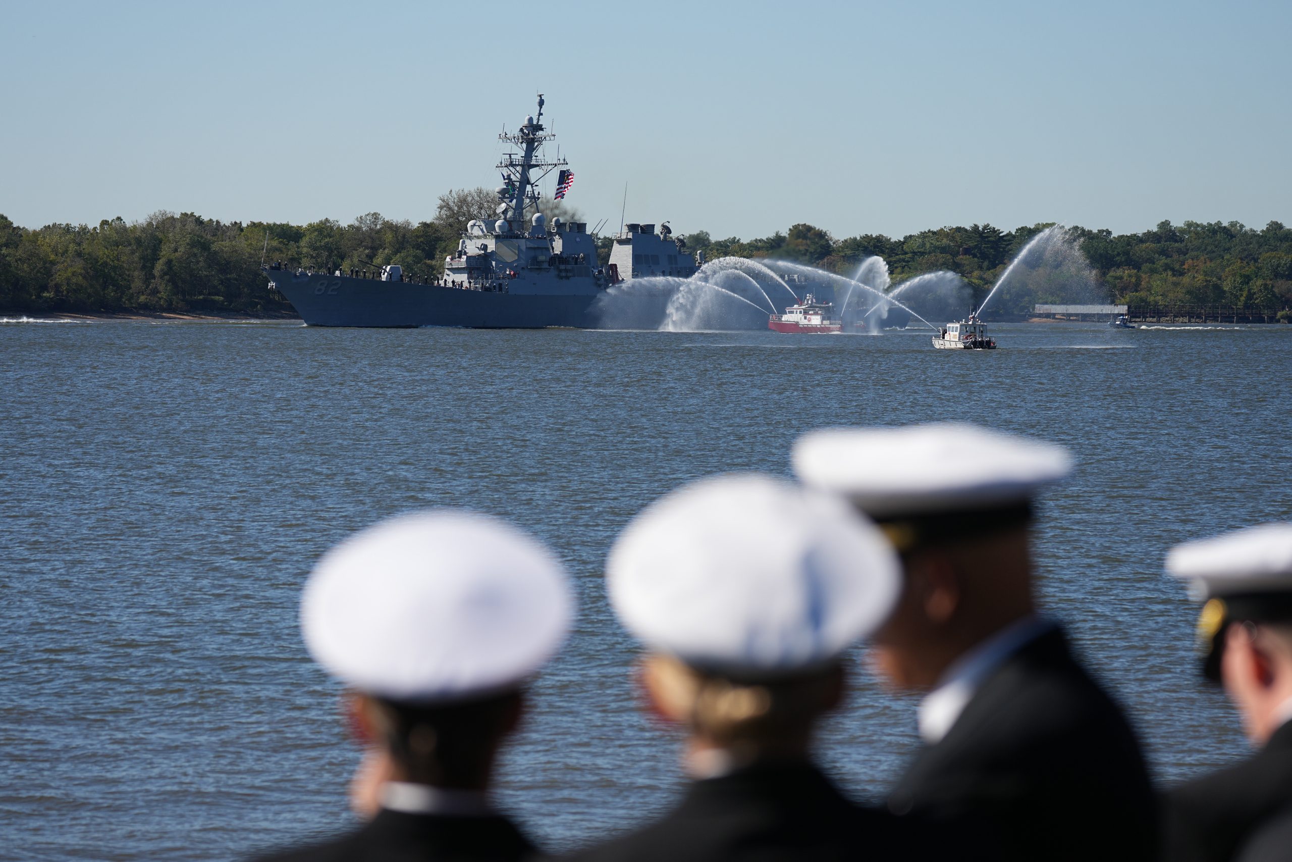 Ship parade kicks off events celebrating 250 years of the US Navy and Marine Corps
