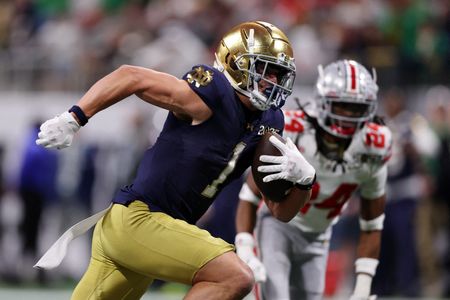 Notre Dame WR Jaden Greathouse (thigh) out vs. NC State