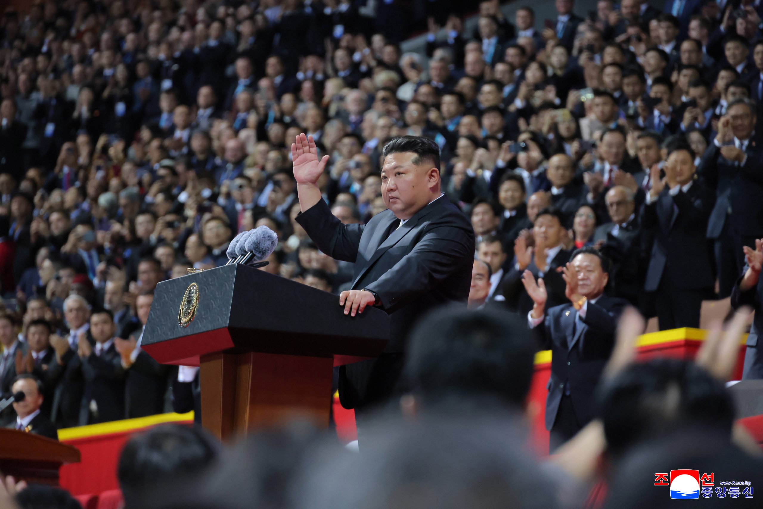 North Korea’s Kim vows to build ‘socialist paradise’ at celebrations attended by foreign dignitaries