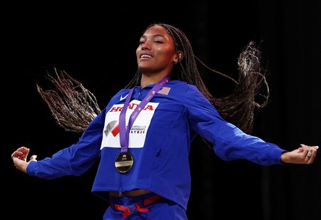 Athletics-Women’s-only Athlos meet puts long jump in Times Square spotlight